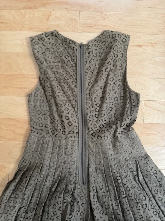J. Crew Olive Green Sleeveless Textured Maxi Dress - Picture 3 of 5